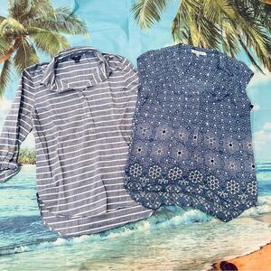 Blouse and Nautica Button Down‎ Shirt Bundle